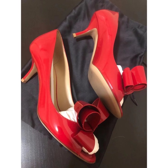Valentino Couture Bow Open Toe Pump - Picture 4 of 5